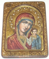 Живописная икона Казанской Божьей Матери